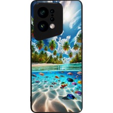 OPPO Find X5 Case Hülle - Silikon schwarz Strandparadies
