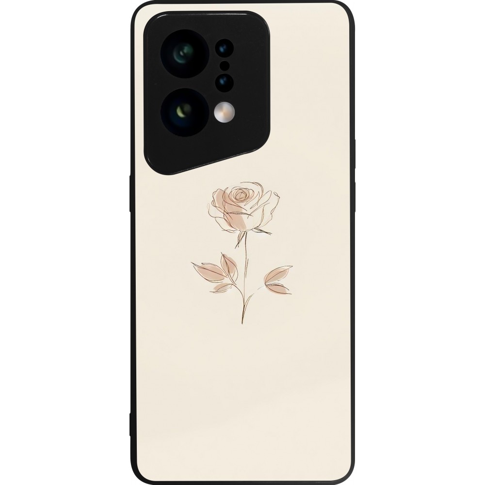 OPPO Find X5 Case Hülle - Silikon schwarz Rosa Sand Minimalistisch