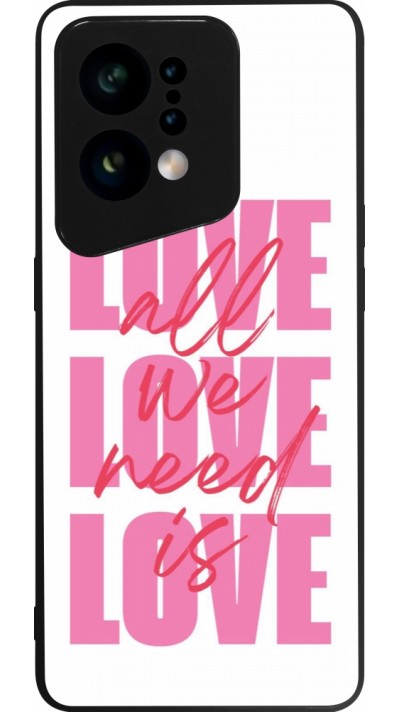 OPPO Find X5 Case Hülle - Silikon schwarz Saint Valentines Day 26 Love all we need is