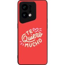 OPPO Find X5 Case Hülle - Silikon schwarz Saint Valentines Day 26 Te quiero mucho
