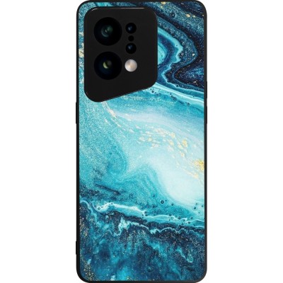 OPPO Find X5 Case Hülle - Silikon schwarz Sea Foam Blue