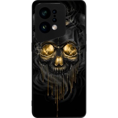 OPPO Find X5 Case Hülle - Silikon schwarz Skull 02