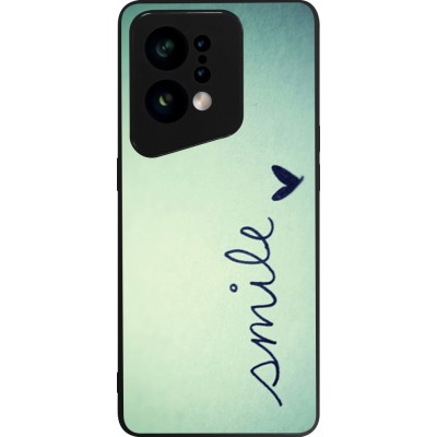 OPPO Find X5 Case Hülle - Silikon schwarz Smile