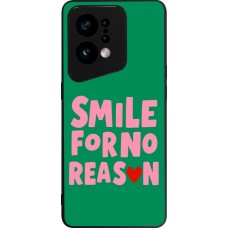 OPPO Find X5 Case Hülle - Silikon schwarz Smile for no reason 2026