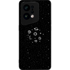 OPPO Find X5 Case Hülle - Silikon schwarz Space Doodle