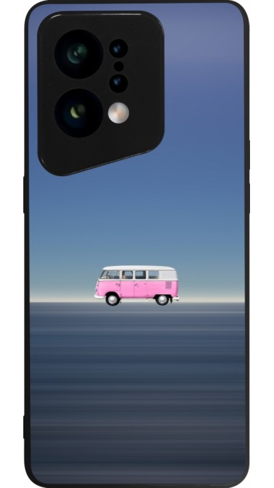 OPPO Find X5 Case Hülle - Silikon schwarz Spring 23 pink bus