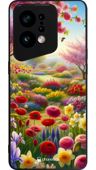 Coque OPPO Find X5 - Silicone rigide noir Spring 25 Bouquet printemps
