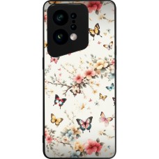 OPPO Find X5 Case Hülle - Silikon schwarz Frühling 25 Leichte Schmetterlinge
