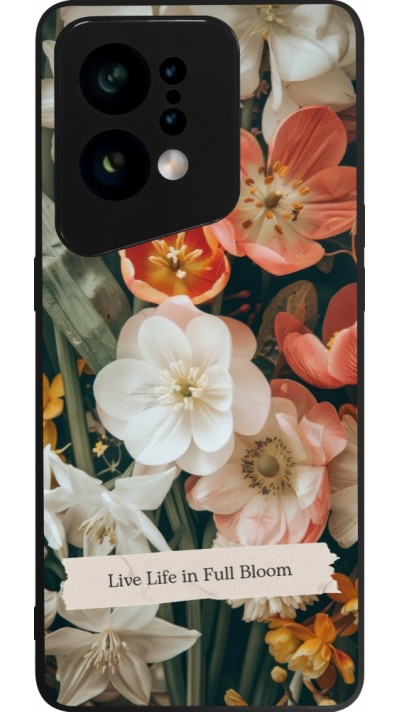 Coque OPPO Find X5 - Silicone rigide noir Full Bloom Spring 2026