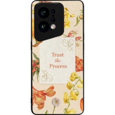 Coque OPPO Find X5 - Silicone rigide noir Trust the process Spring 2026