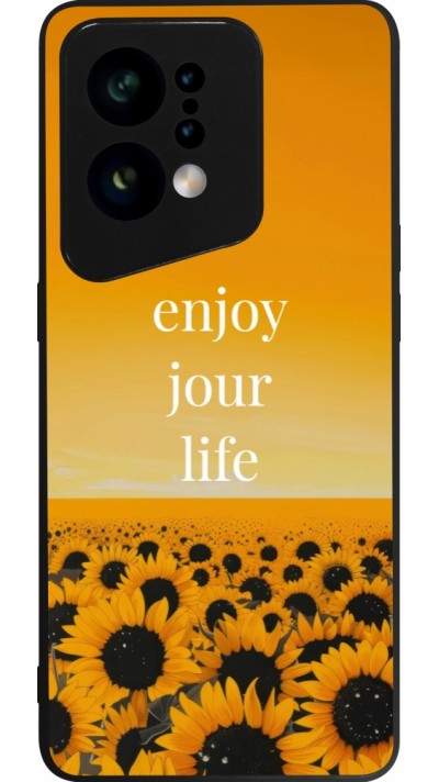 OPPO Find X5 Case Hülle - Silikon schwarz Summer 2025 Enjoy your life