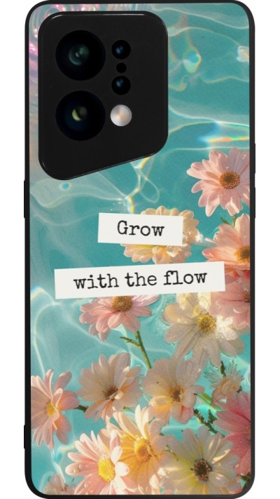 OPPO Find X5 Case Hülle - Silikon schwarz Summer 2025 Grow with the flow