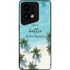 OPPO Find X5 Case Hülle - Silikon schwarz Summer 2025 Life is better at the beach