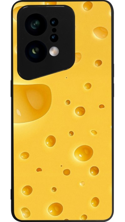 Coque OPPO Find X5 - Silicone rigide noir Fête Nationale Suisse Cheese