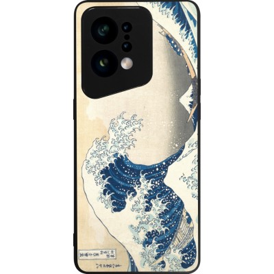 OPPO Find X5 Case Hülle - Silikon schwarz Kunstbild - Die große Welle vor Kanagawa - Hokusai