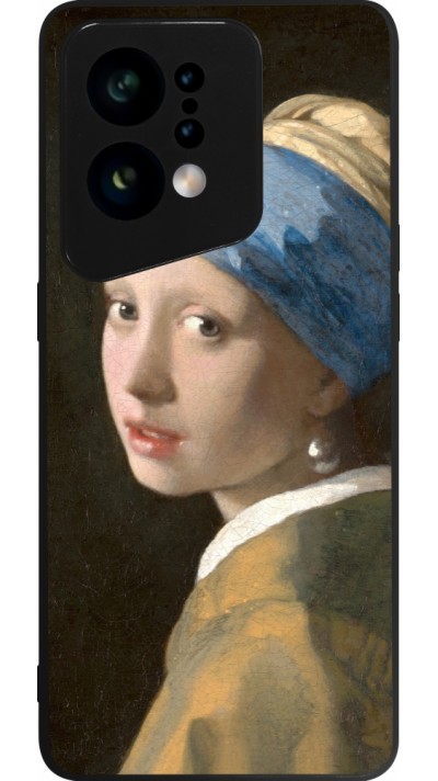 OPPO Find X5 Case Hülle - Silikon schwarz Kunstbild - Das Mädchen mit dem Perlenohrring - Jan Vermeer