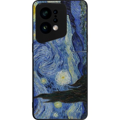 OPPO Find X5 Case Hülle - Silikon schwarz Kunstbild - Sternennacht - Van Gogh