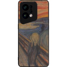 OPPO Find X5 Case Hülle - Silikon schwarz Kunstbild - Der Schrei - Edvard Munch