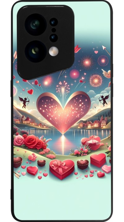 OPPO Find X5 Case Hülle - Silikon schwarz Valentin 2025 Schick