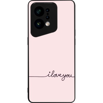 OPPO Find X5 Case Hülle - Silikon schwarz Valentine 2023 i love you writing