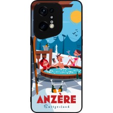 Coque OPPO Find X5 Pro - Silicone rigide noir Anzère Mountain Jacuzzi
