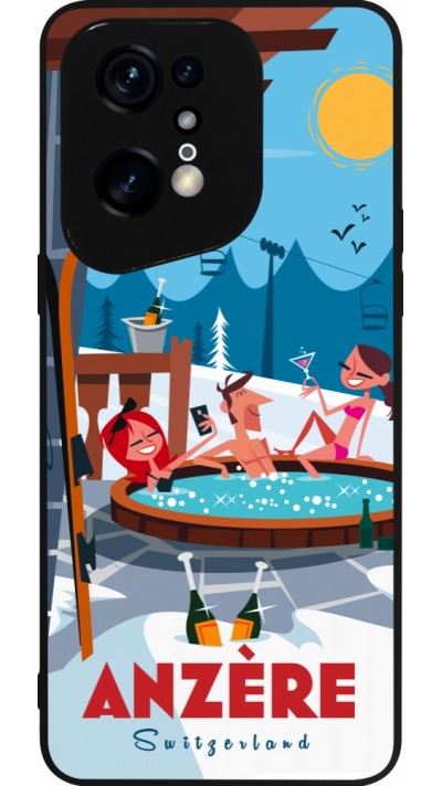 OPPO Find X5 Pro Case Hülle - Silikon schwarz Anzère Mountain Jacuzzi