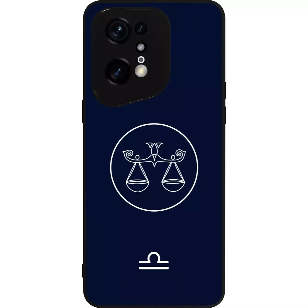 OPPO Find X5 Pro Case Hülle - Silikon schwarz Astrologie Waage
