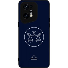 Coque OPPO Find X5 Pro - Silicone rigide noir Astrologie Balance