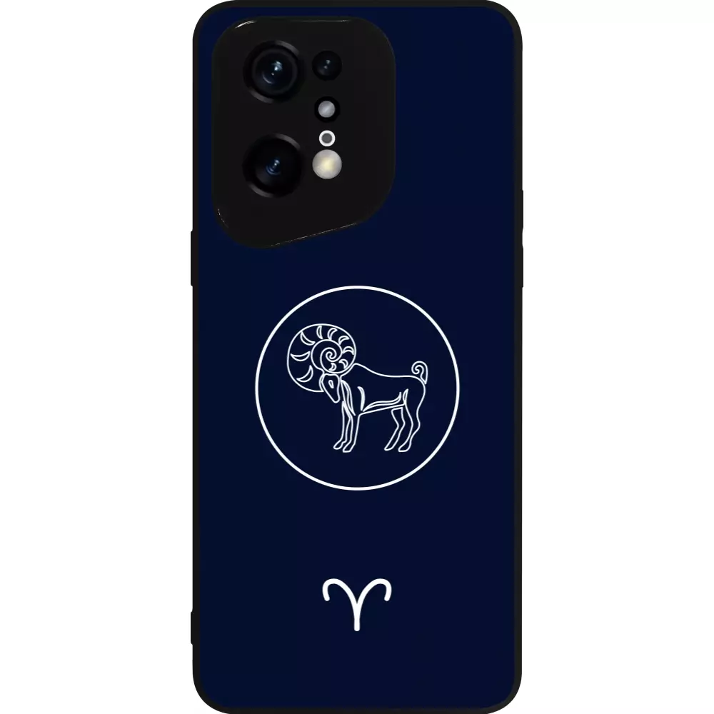 OPPO Find X5 Pro Case Hülle - Silikon schwarz Astrologie Widder