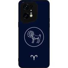 Coque OPPO Find X5 Pro - Silicone rigide noir Astrologie Bélier