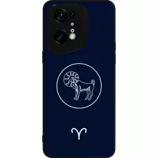 OPPO Find X5 Pro Case Hülle - Silikon schwarz Astrologie Widder