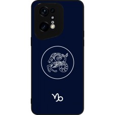 Coque OPPO Find X5 Pro - Silicone rigide noir Astrologie Capricorne