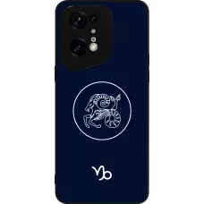 OPPO Find X5 Pro Case Hülle - Silikon schwarz Astrologie Steinbock