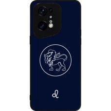 Coque OPPO Find X5 Pro - Silicone rigide noir Astrologie Lion