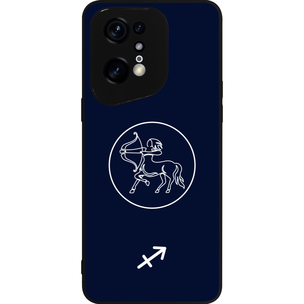 Coque OPPO Find X5 Pro - Silicone rigide noir Astrologie Sagittaire