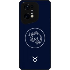 Coque OPPO Find X5 Pro - Silicone rigide noir Astrologie Taureau