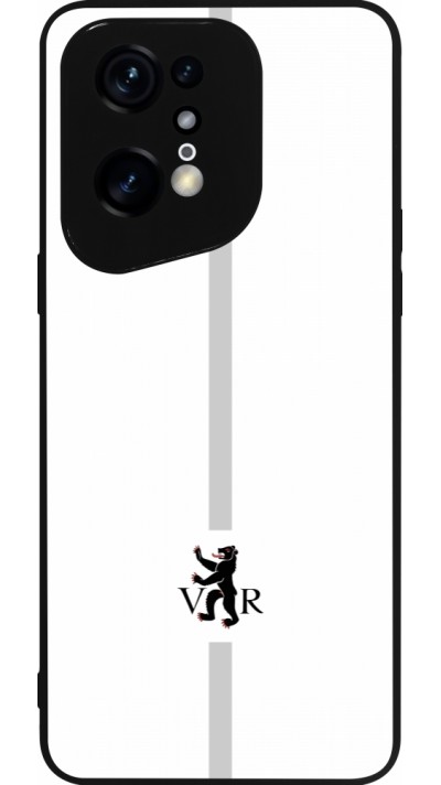 OPPO Find X5 Pro Case Hülle - Silikon schwarz Kanton AR weiss