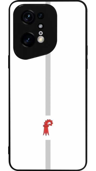 OPPO Find X5 Pro Case Hülle - Silikon schwarz Kanton BL weiss