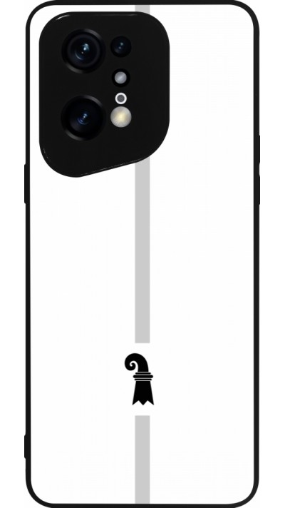 OPPO Find X5 Pro Case Hülle - Silikon schwarz Kanton BS weiss