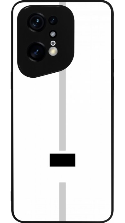 OPPO Find X5 Pro Case Hülle - Silikon schwarz Kanton FR weiss