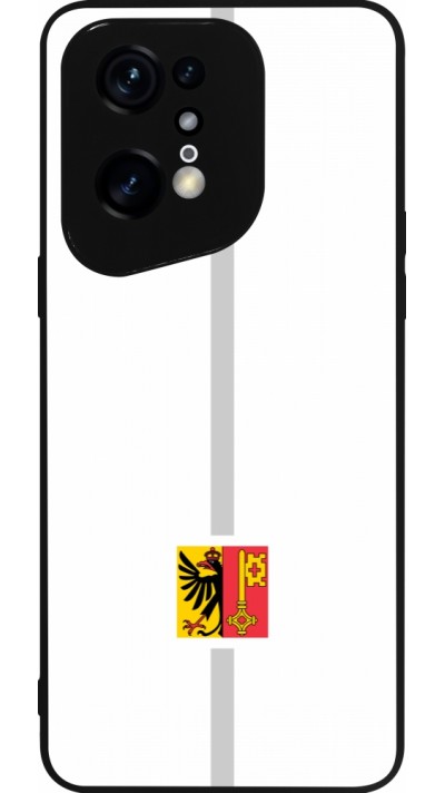 OPPO Find X5 Pro Case Hülle - Silikon schwarz Kanton GE weiss