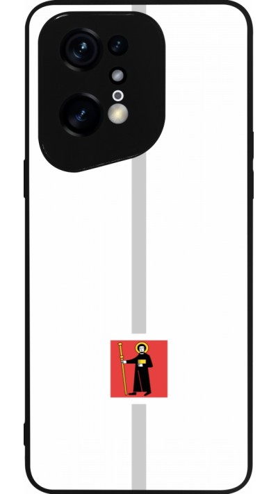 OPPO Find X5 Pro Case Hülle - Silikon schwarz Kanton GL weiss