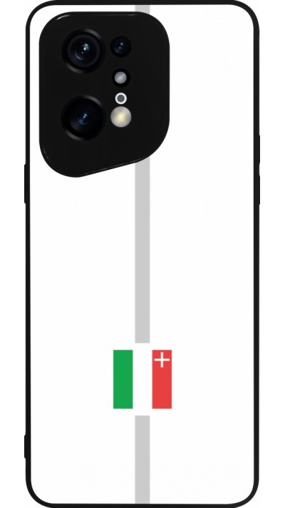 OPPO Find X5 Pro Case Hülle - Silikon schwarz Kanton NE weiss