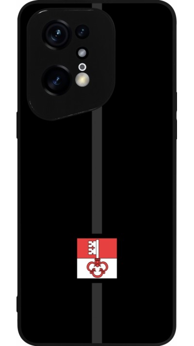 OPPO Find X5 Pro Case Hülle - Silikon schwarz Kanton OW schwarz