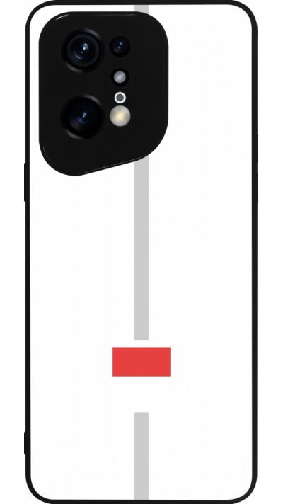 OPPO Find X5 Pro Case Hülle - Silikon schwarz Kanton SO weiss