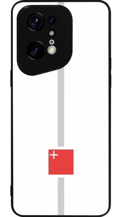 OPPO Find X5 Pro Case Hülle - Silikon schwarz Kanton SZ weiss