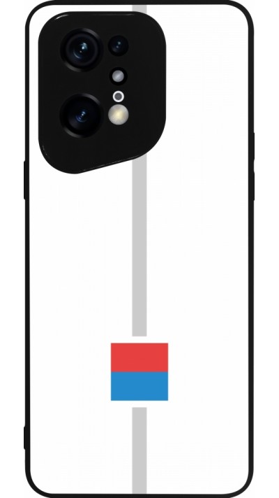 OPPO Find X5 Pro Case Hülle - Silikon schwarz Kanton TI weiss