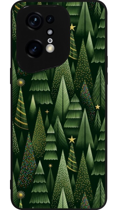 OPPO Find X5 Pro Case Hülle - Silikon schwarz Christmas 25 Pattern Xmas Tree