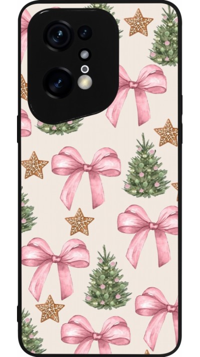 Coque OPPO Find X5 Pro - Silicone rigide noir Christmas 25 Vintage Ribbons