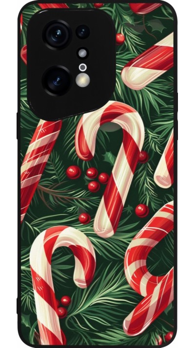 Coque OPPO Find X5 Pro - Silicone rigide noir Christmas 25 Xmas Stick